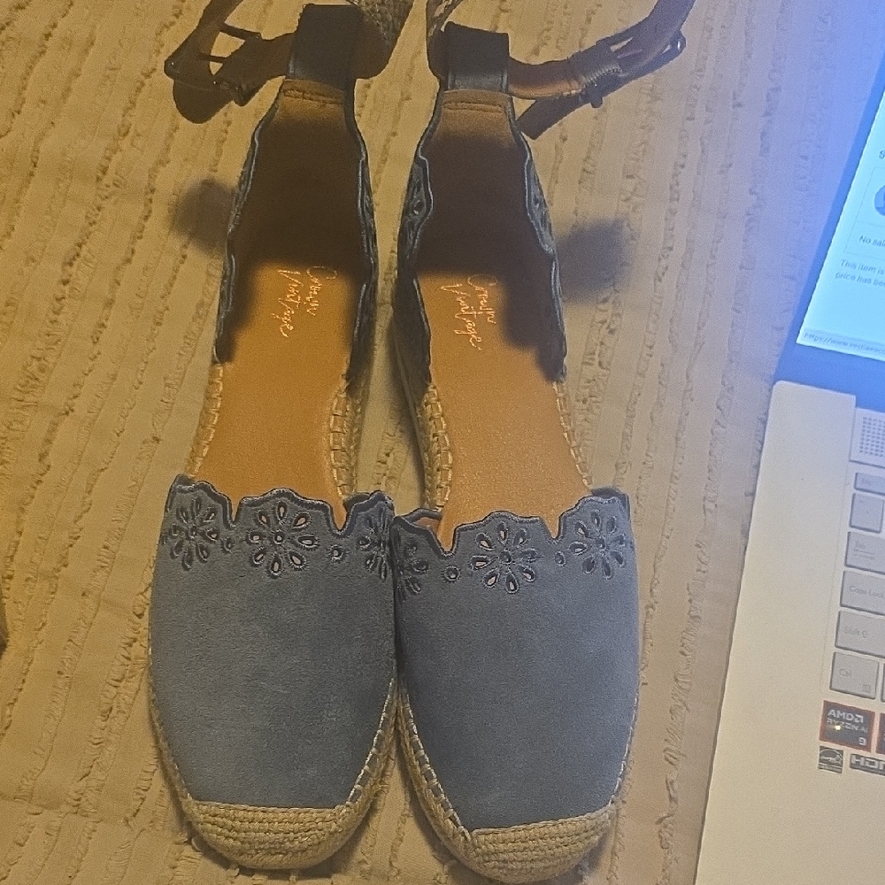 Crown Vintage Blue Espadrille Sandals